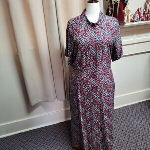 ❤️Crazy Horse Woman A Liz Claiborne Company Maxi Dress 20W